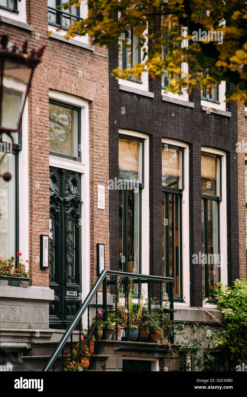 historische Architektur in Amsterdam, Stockfoto