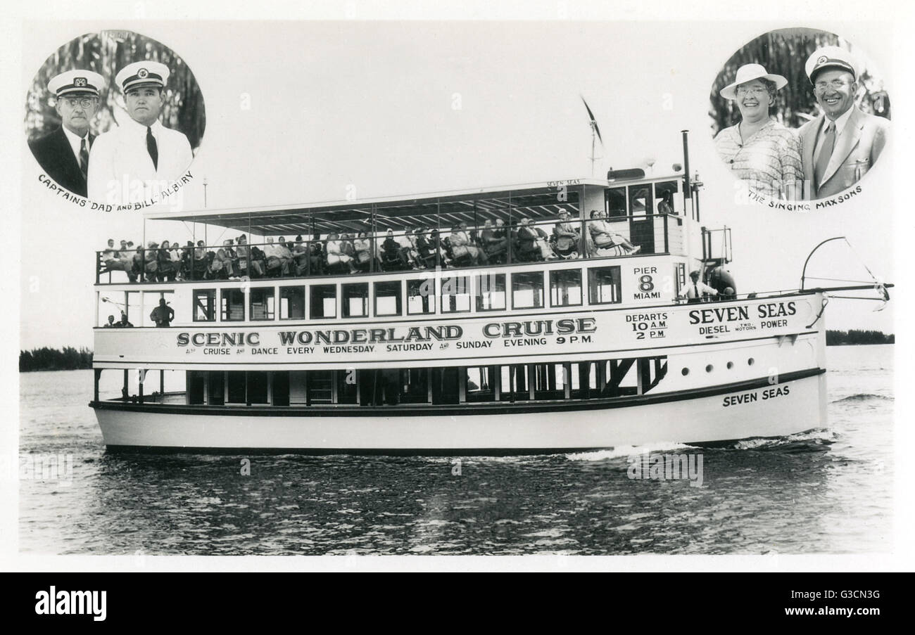 Seven Seas Kreuzfahrtyacht, Miami, Florida, USA Stockfoto