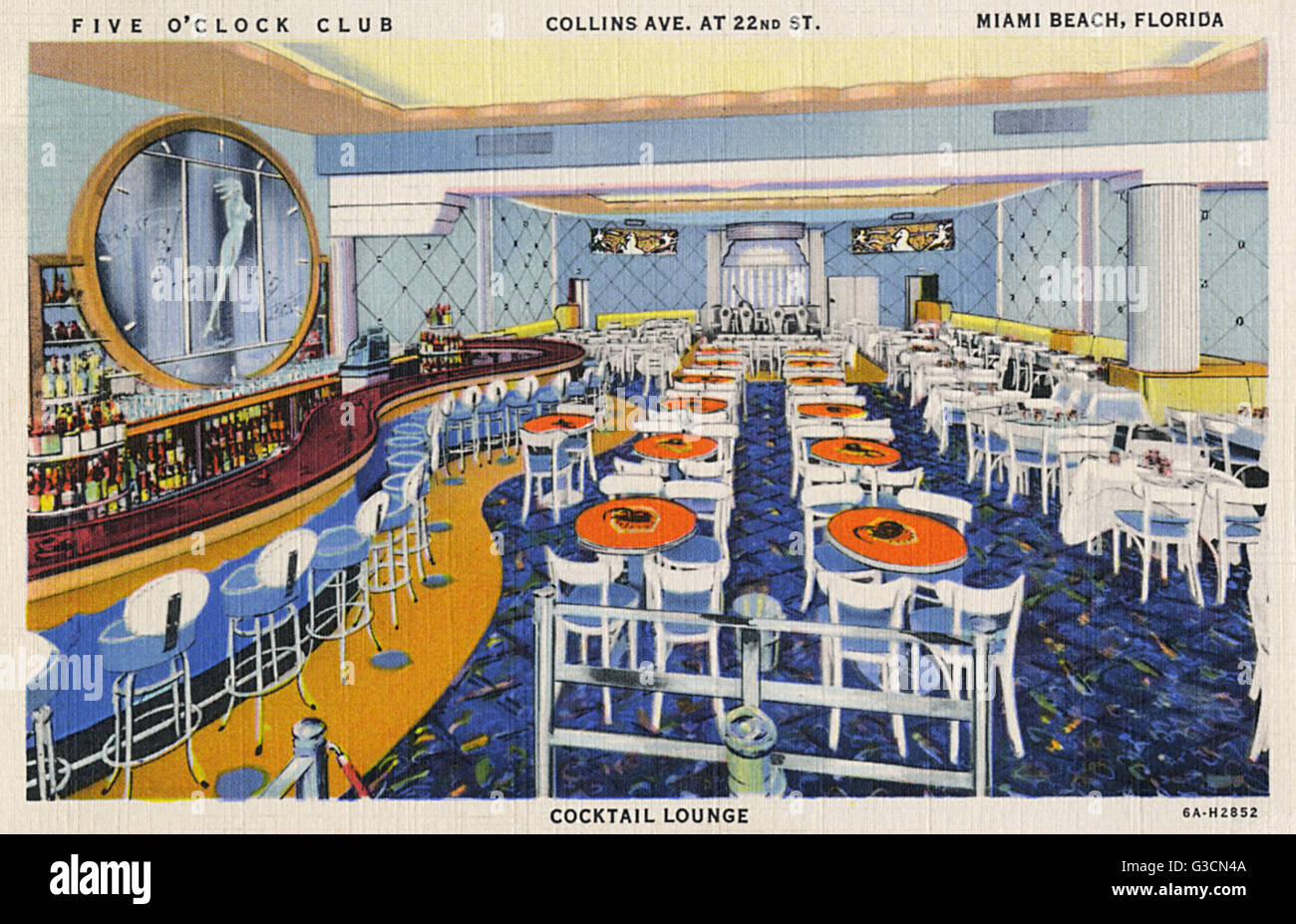 Five O'Clock Club, Miami Beach, Florida, USA Stockfoto