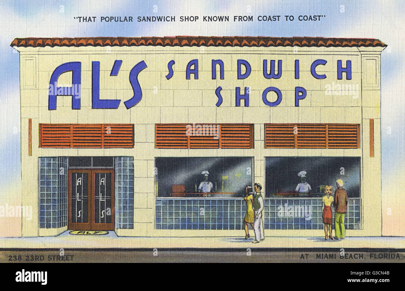 Al's Sandwich Shop, Miami Beach, Florida, USA Stockfoto