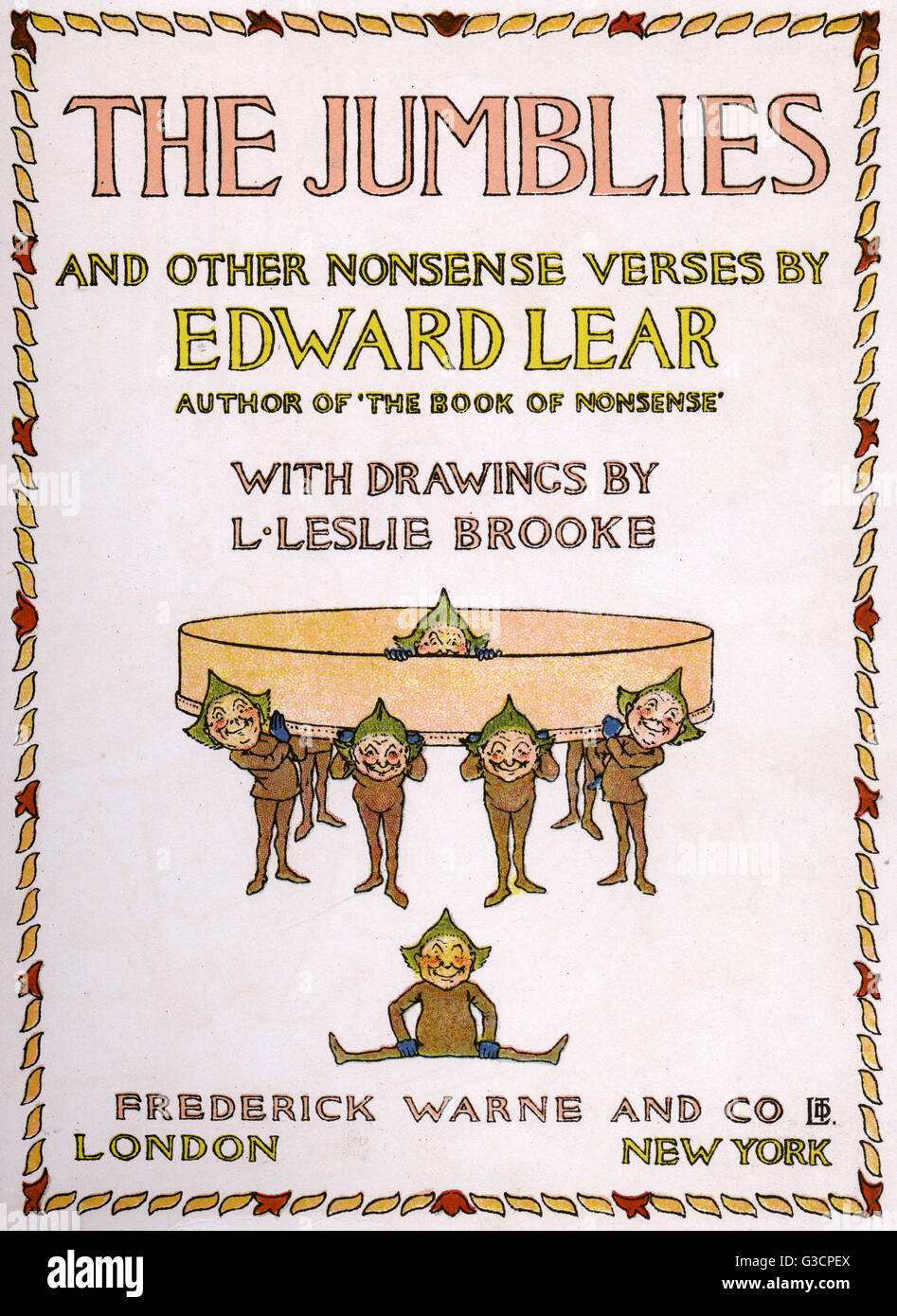Die Jumblies und andere Unsinnige Verse von Edward Lear Stockfoto