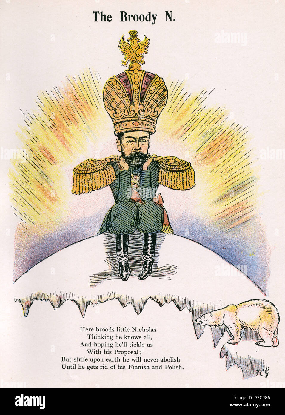 Zar Nikolaus II von Russland Stockfoto