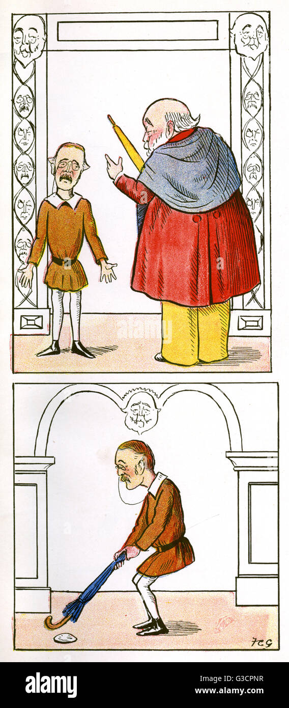 Arthur James Balfour, von 3. Marquess von Salisbury geleitet Stockfoto