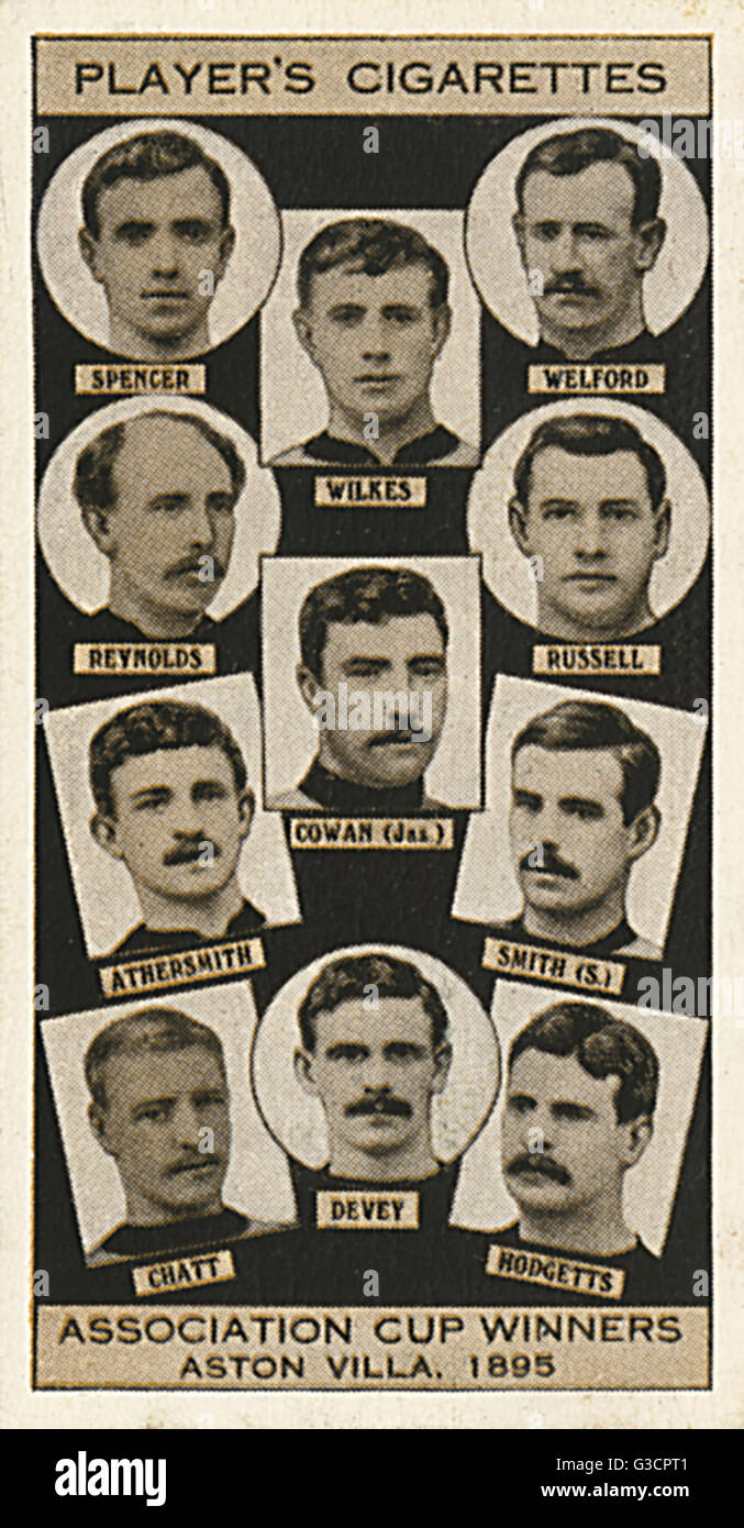 FA-Cup-Gewinner - Aston Villa, 1895 Stockfoto