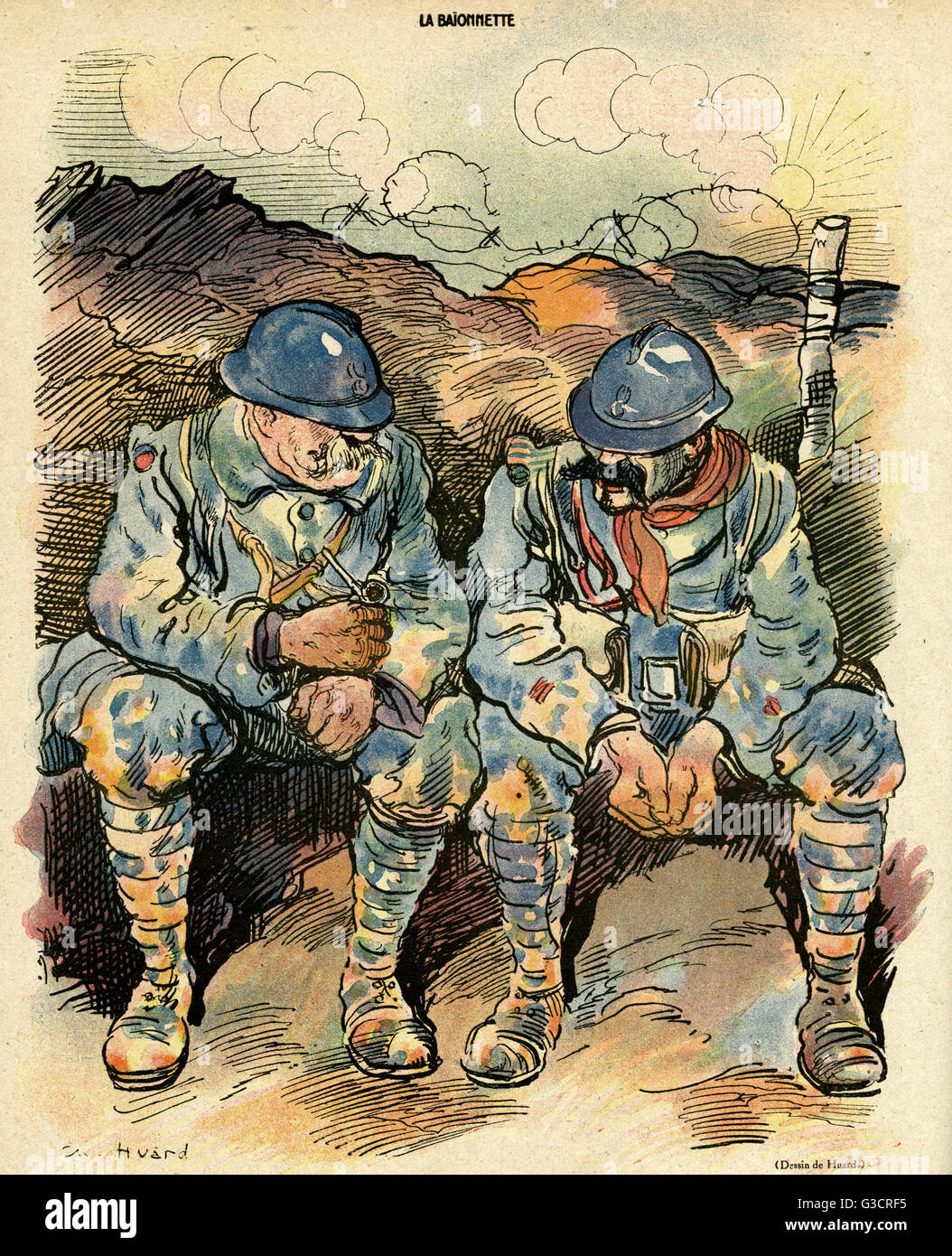 Cartoon, Heiliges Frankreich! WW1 Stockfoto