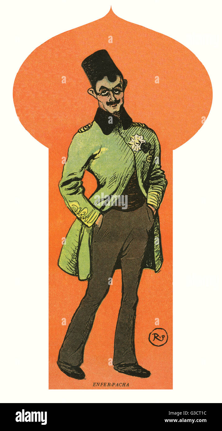 Cartoon, Enfer-Pacha, WW1 Stockfoto