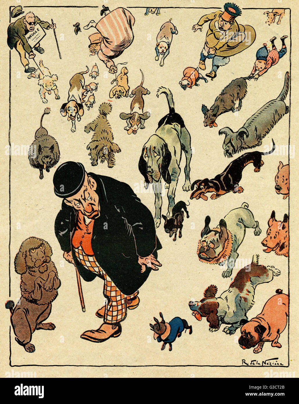 Cartoon, die Zuckerkrise, WW1 Stockfoto