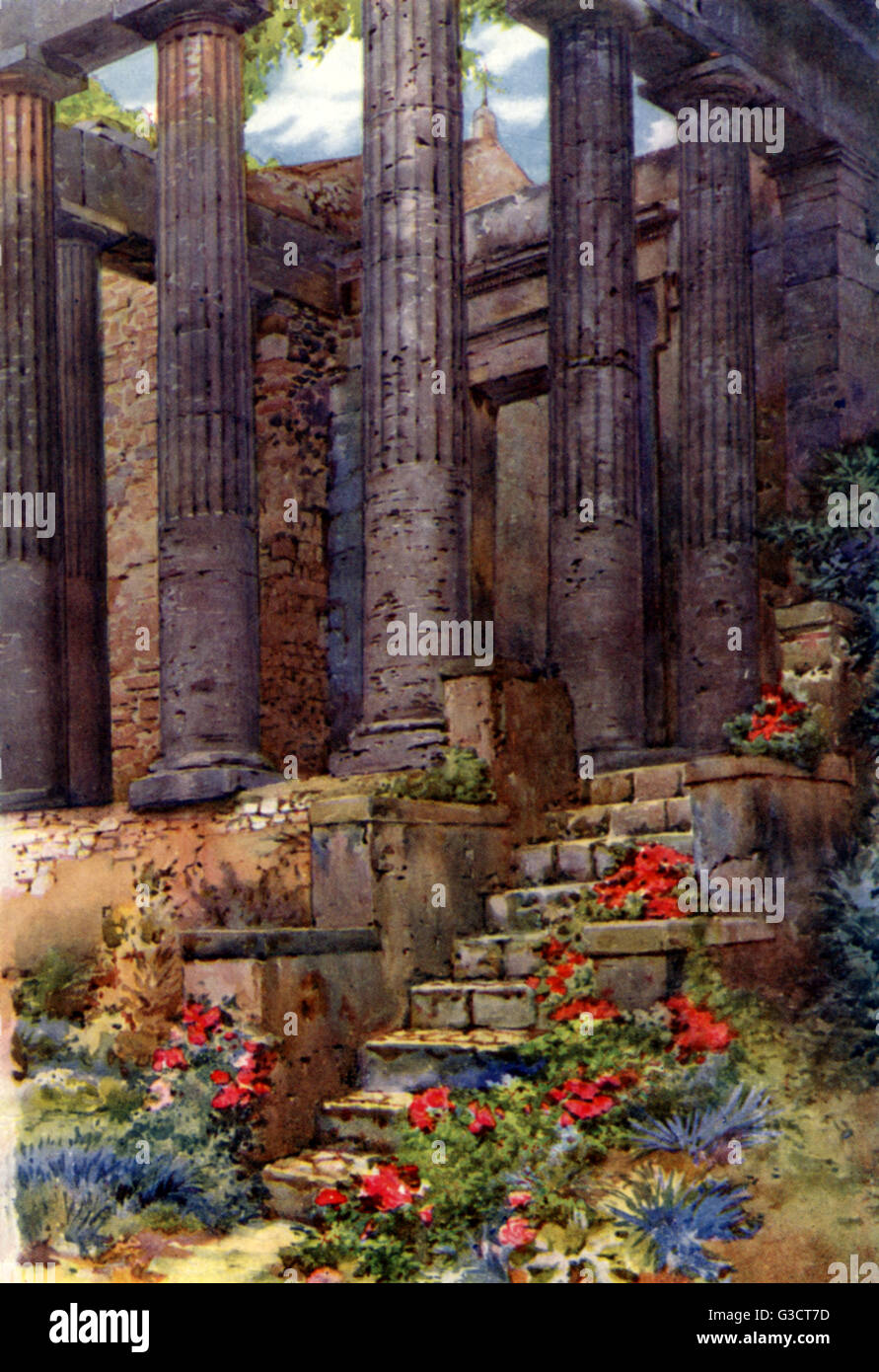 Der griechische Tempel des Herkules, Cori, Italien Stockfoto