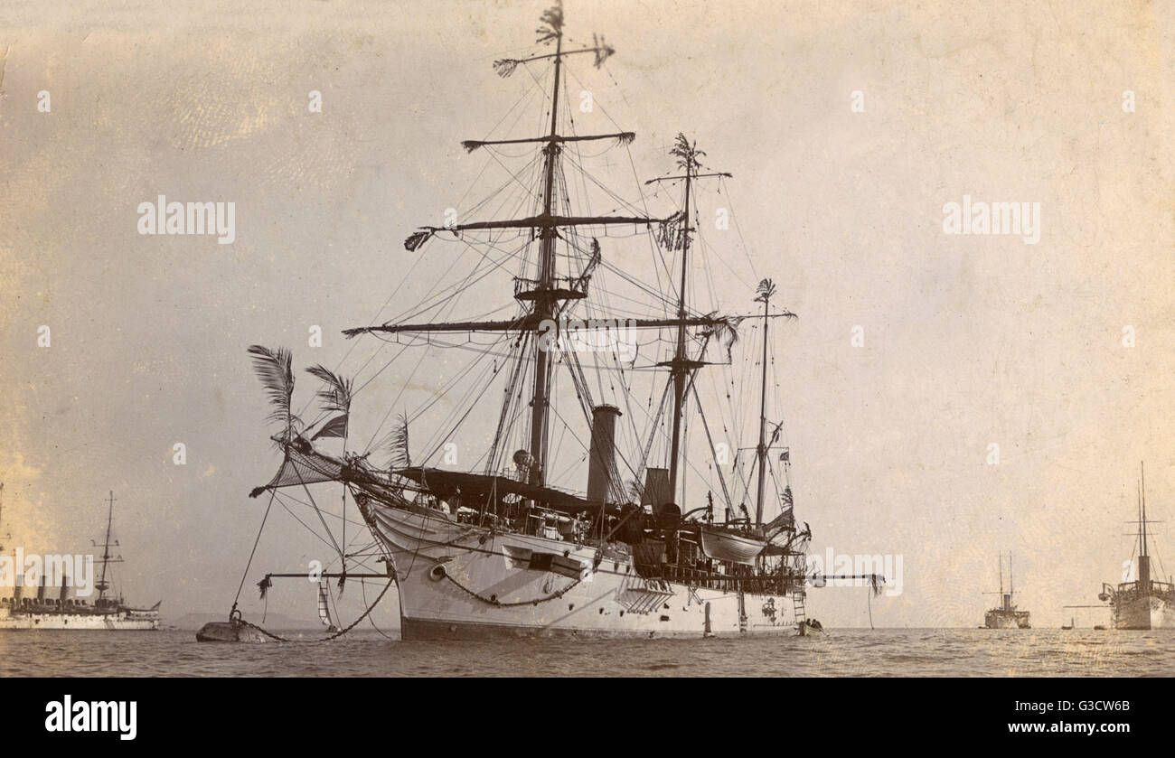 HMS-Alarm, britischer Sloop Stockfoto