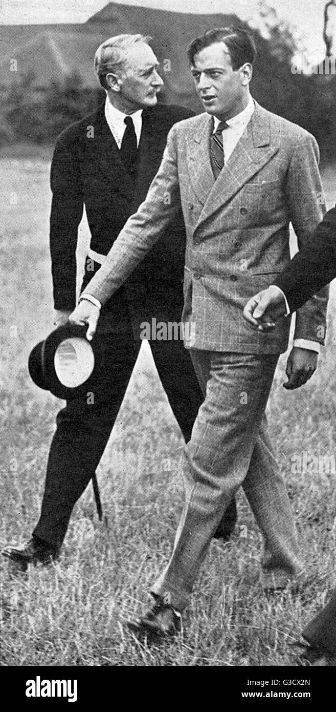 Prinz George, Herzog von Kent, stilvoller Karo-Twill-Anzug, 1930 Stockfoto
