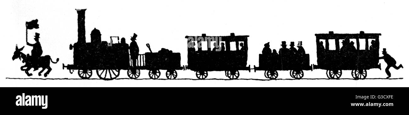 Vignette Illustration, Eisenbahn Ribaldry von W Heath Robinson Stockfoto