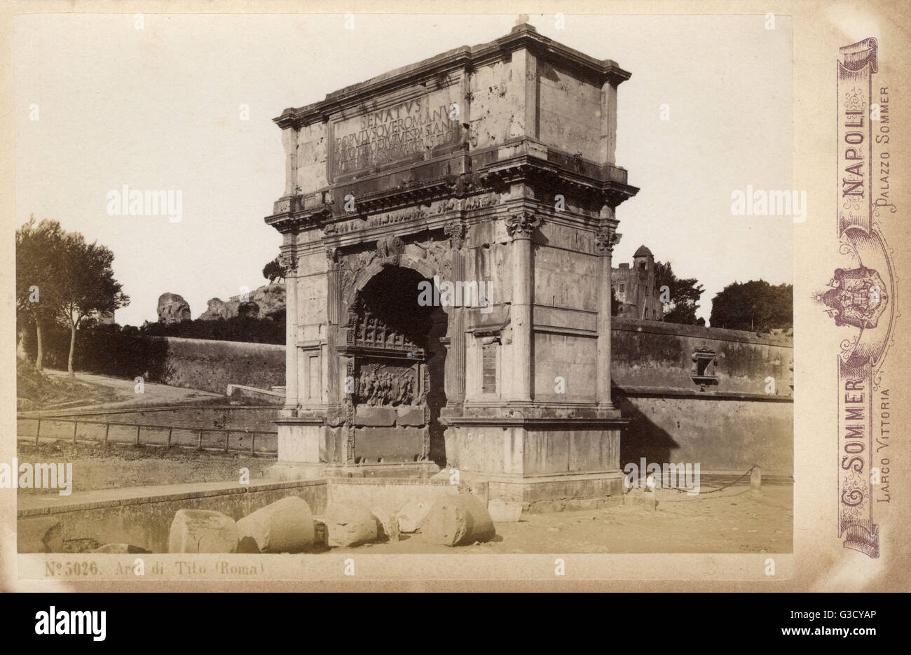 Das 1. Jahrhundert Titusbogen, Rom auf der Via Sacra.     Datum: ca. 1902 Stockfoto