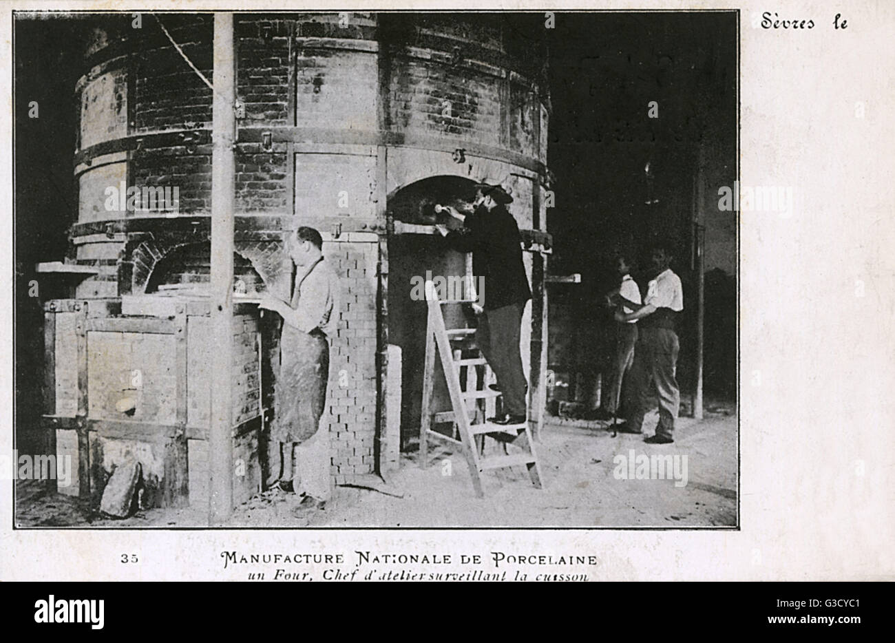 Frankreich - Sevres Porzellanherstellung - Der Ofen Stockfoto