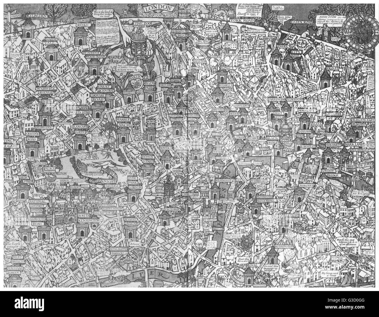 Karte von London Stockfoto