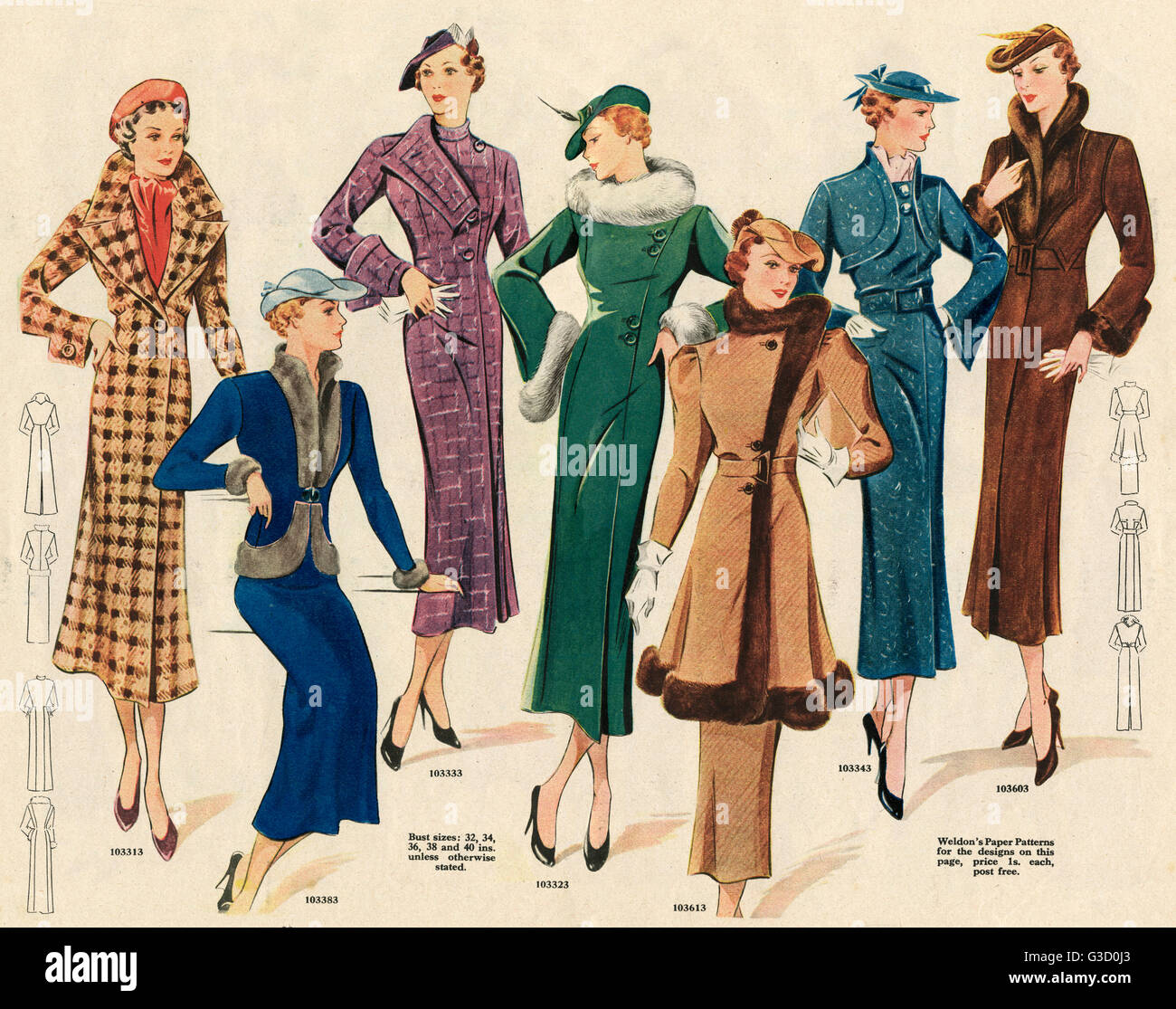 Womens fashion 1936 -Fotos und -Bildmaterial in hoher Auflösung – Alamy