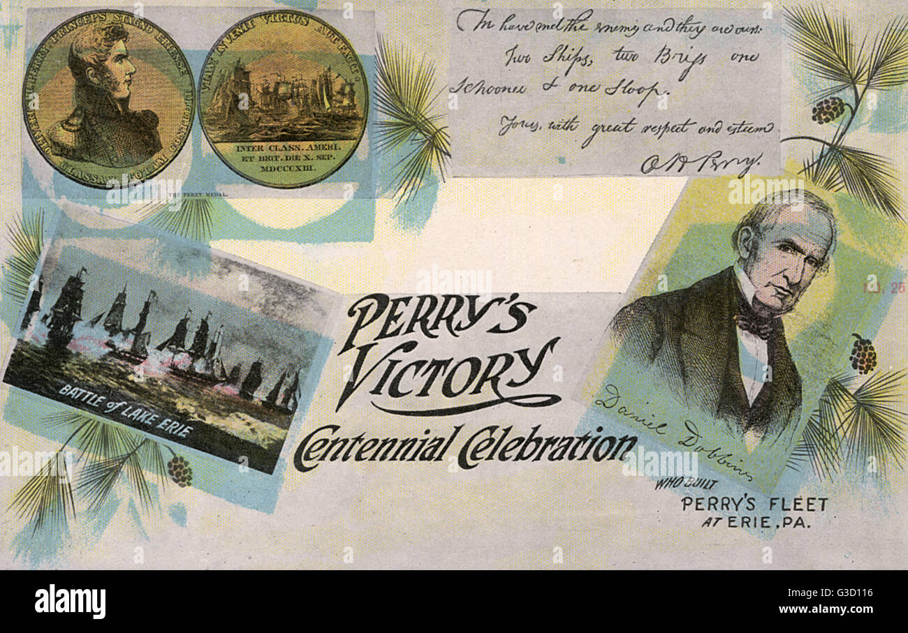 Perry's Victory, hundertjährige Feier, Lake Erie, USA Stockfoto