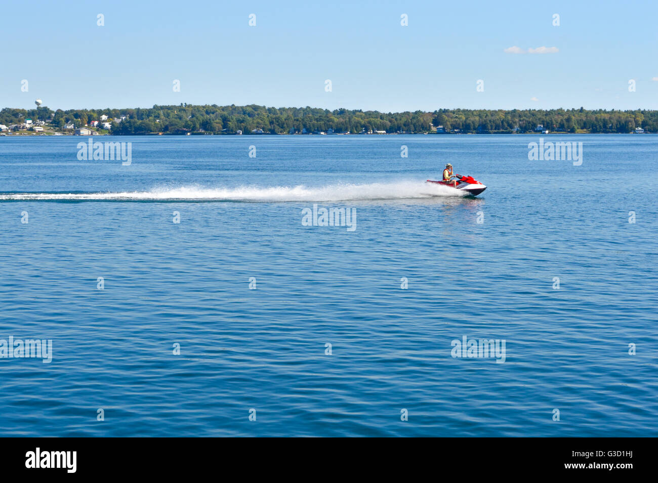 Wasserscooter bei 1000 Inseln und Kingston in Ontario, Kanada Stockfoto