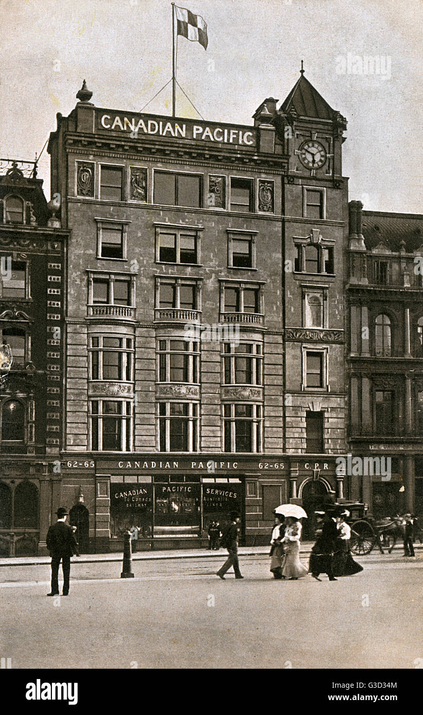 Büro der Canadian Pacific Railway Company, London Stockfoto