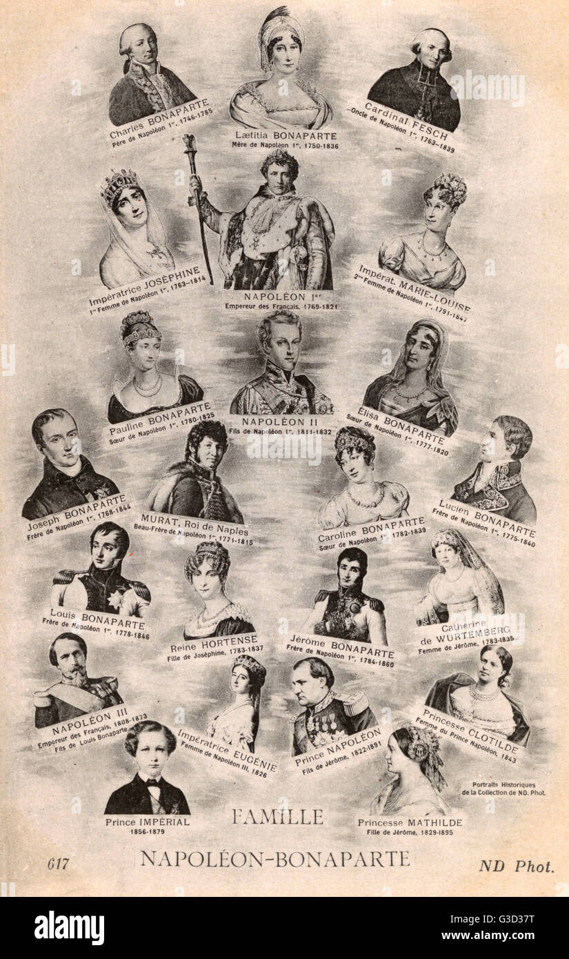 Die Bonaparte-Familie Stockfoto