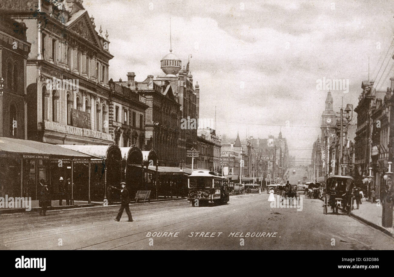 Bouke Street, Melbourne, Australien Stockfoto