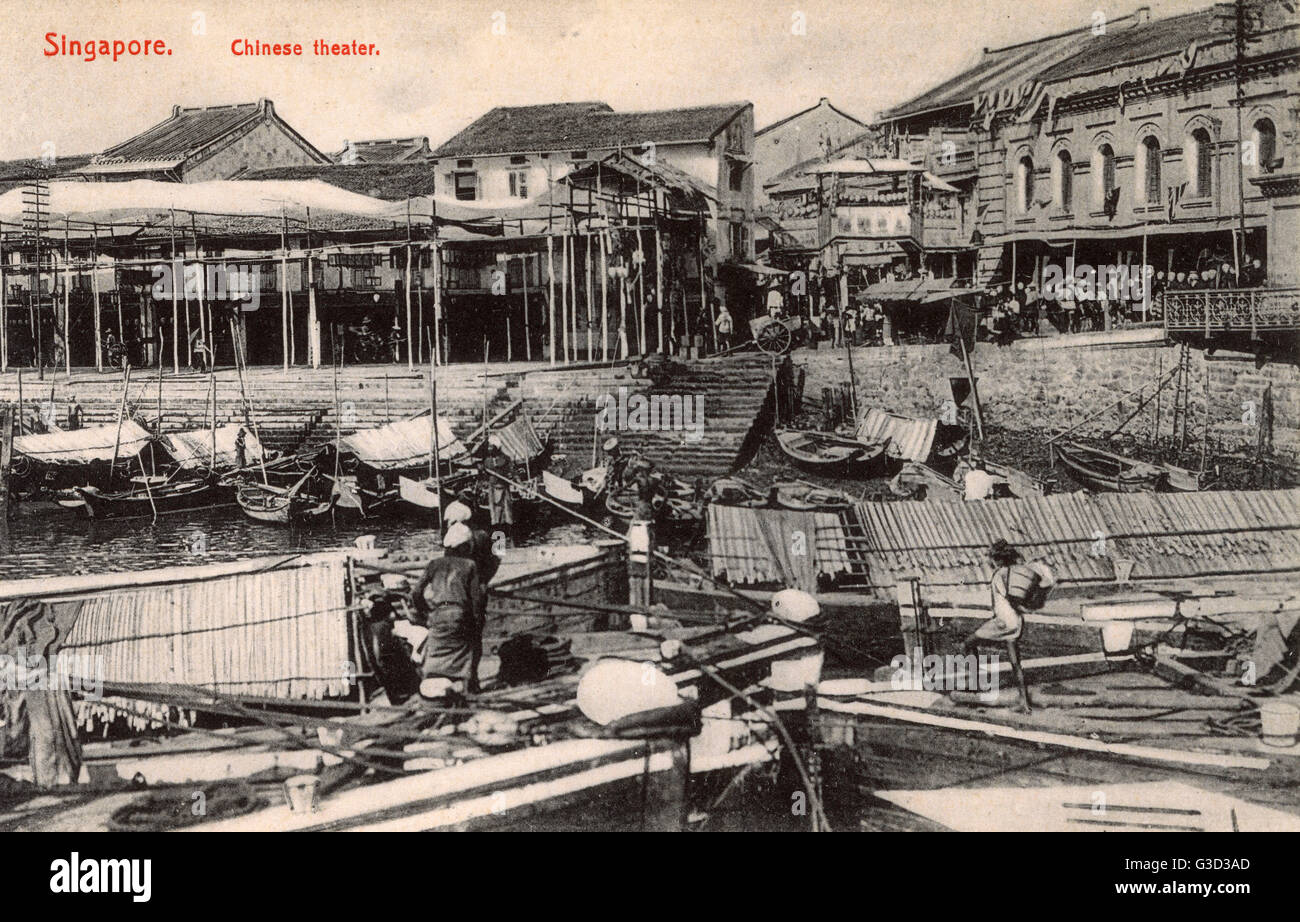 Das Chinese Theatre - Singapur - Hafen Stockfoto