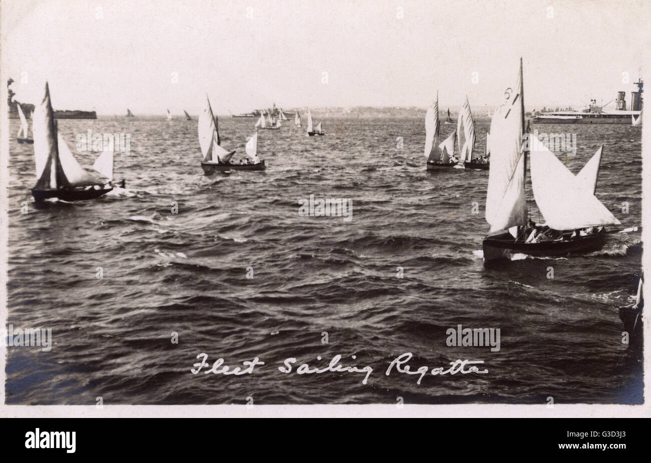 Britische Mittelmeerflotte Segelregatta Stockfoto