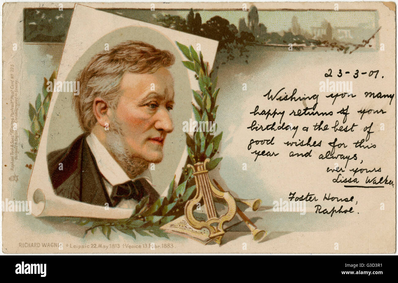 Richard Wagner - deutscher Komponist Stockfoto