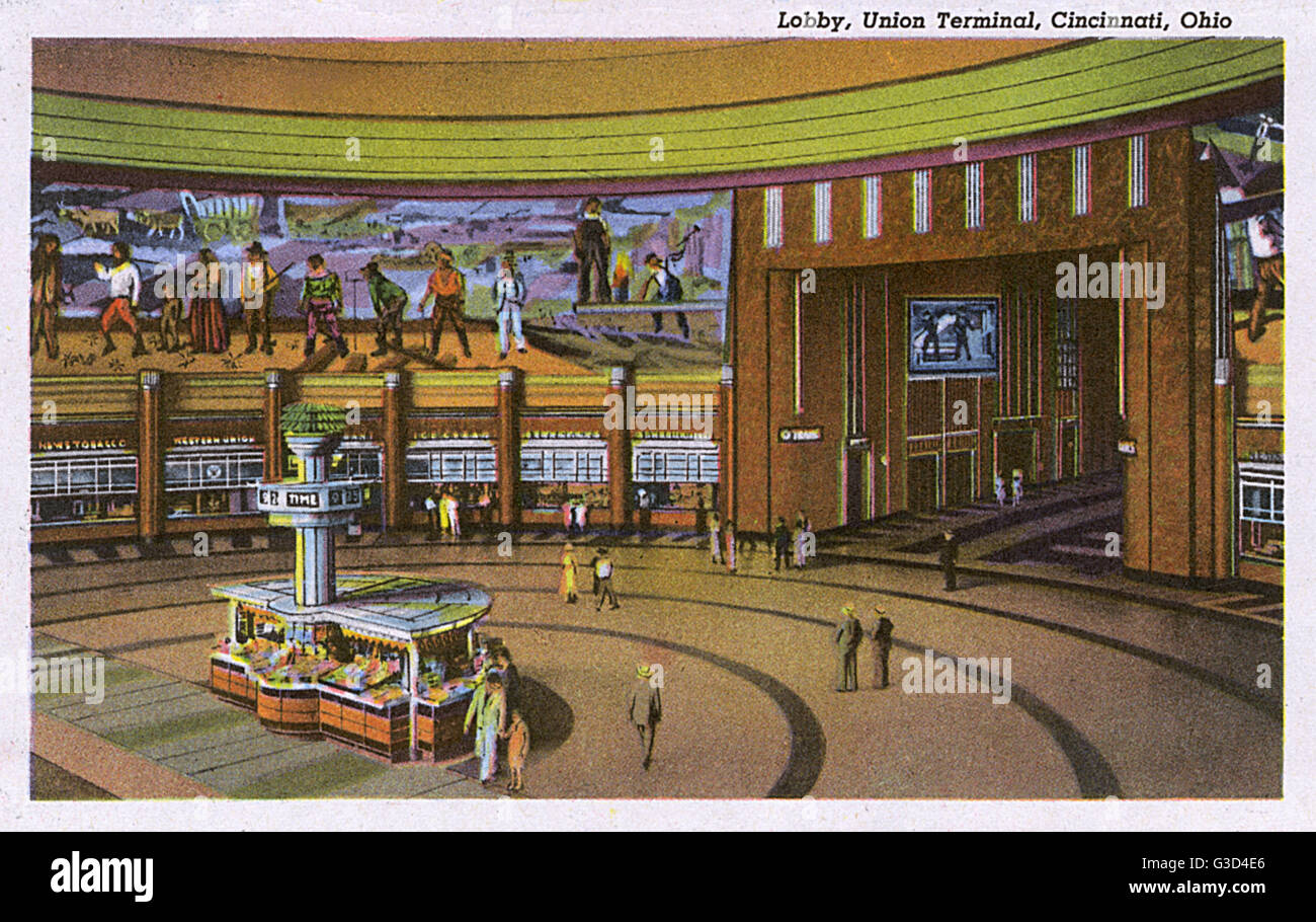 Lobby, Union Terminal, Cincinnati, Ohio, USA Stockfoto