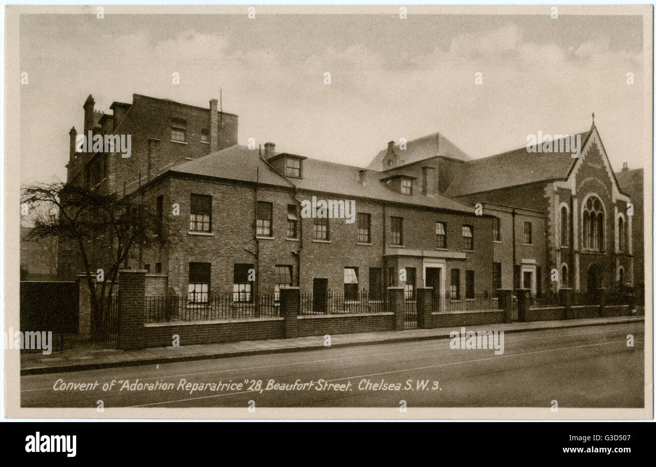 Kloster von Adoration Reparatrice - Beaufort Street, London Stockfoto