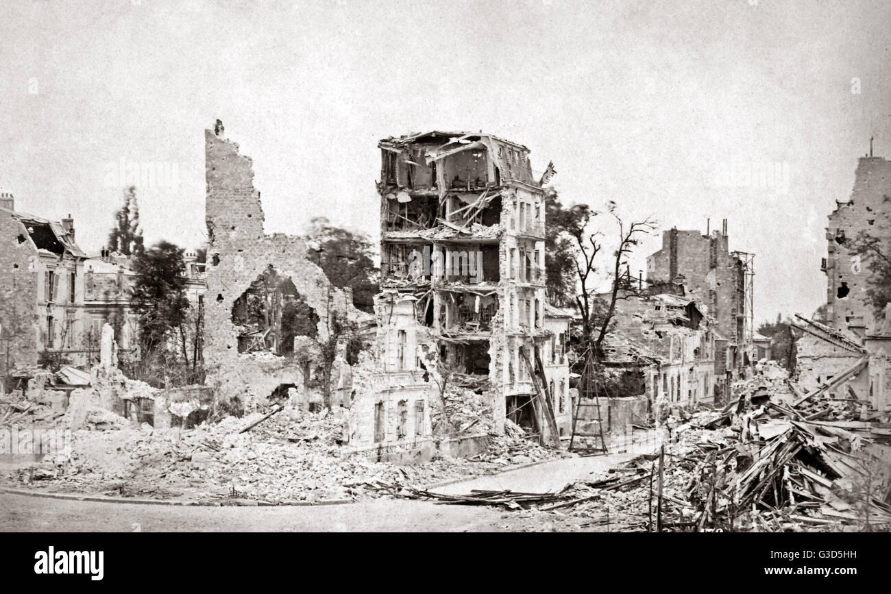 Rue Royale, Paris Commune 1871 Stockfoto