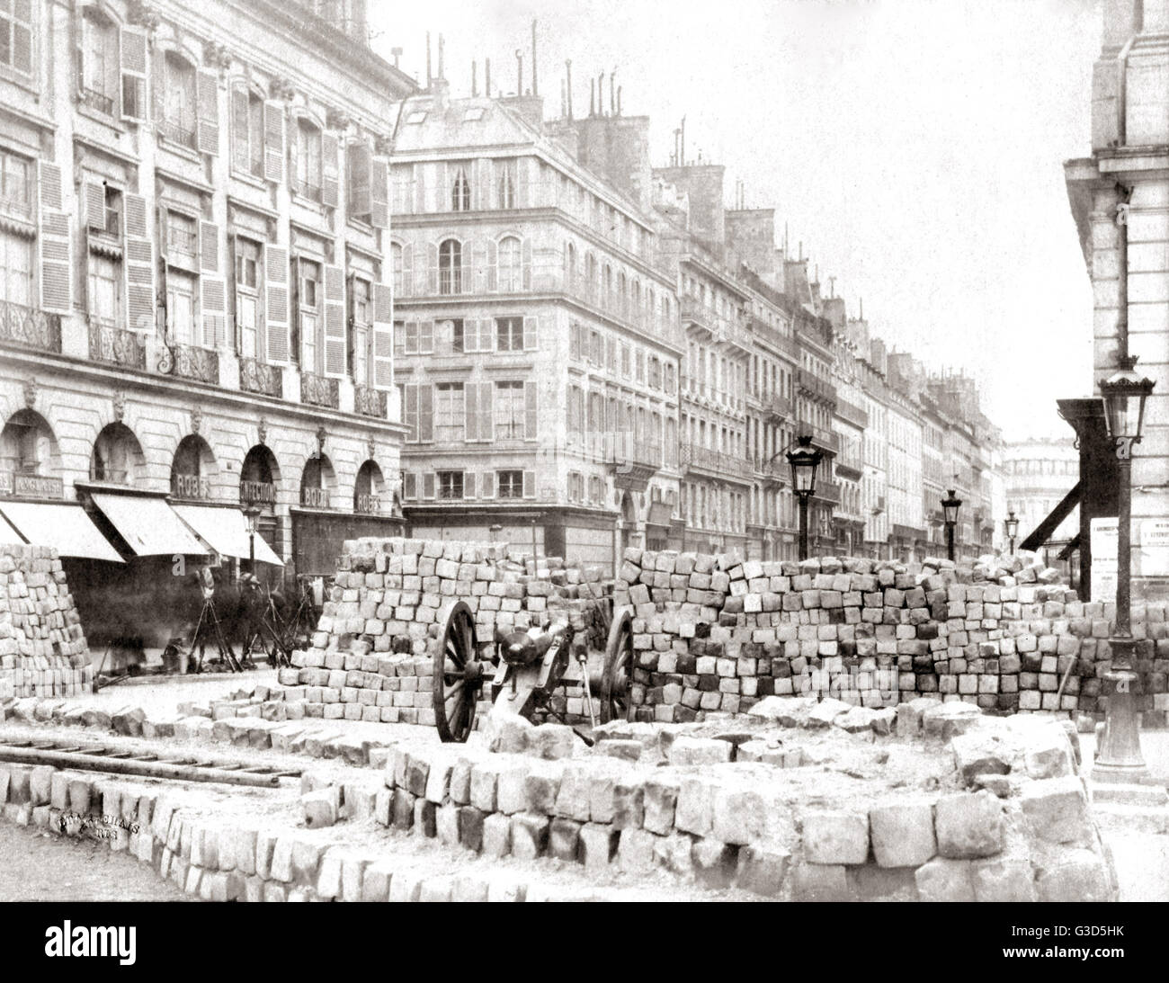 Rue Royale, Paris Kommune 1871.     Datum: 1871 Stockfoto