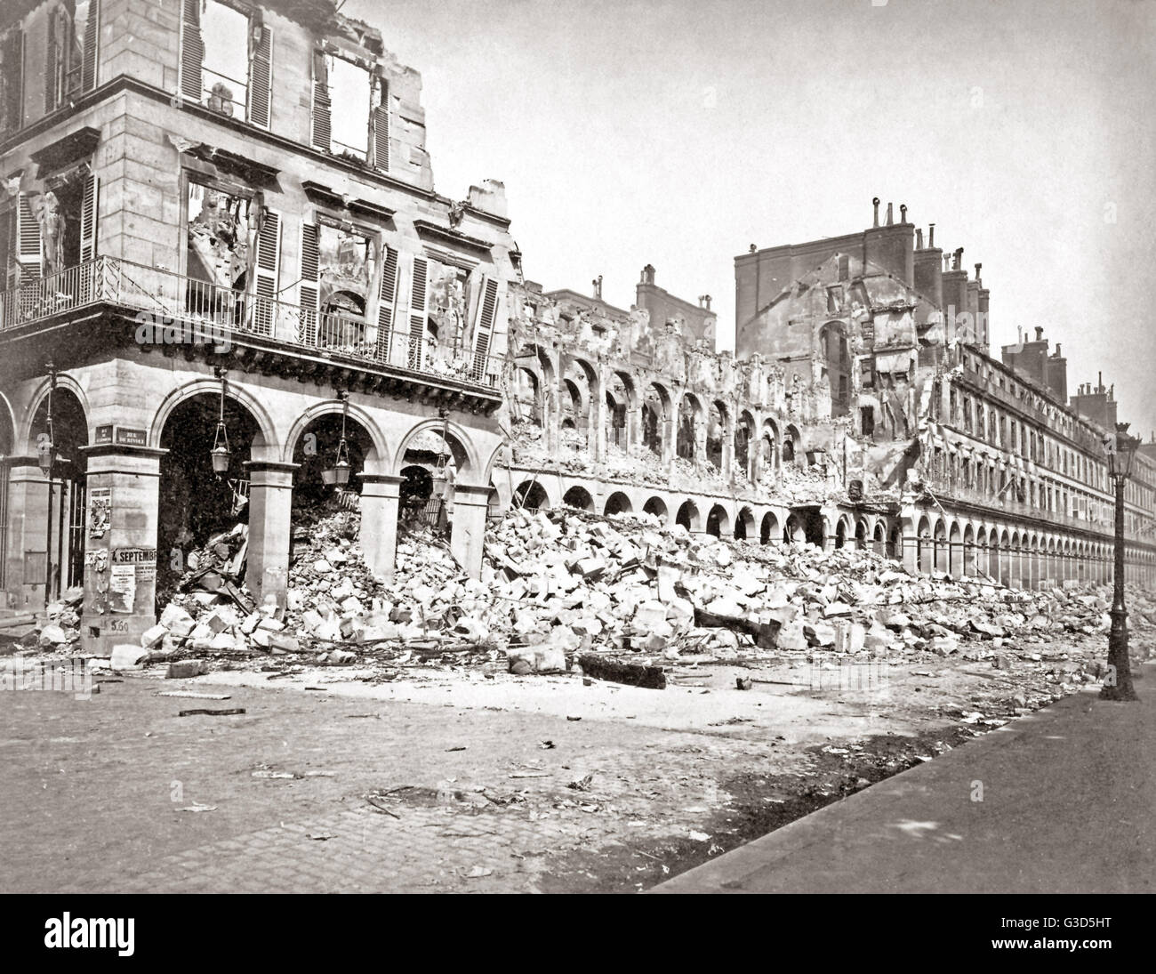 Straßenschaden, Pariser Kommune 1871 Stockfoto