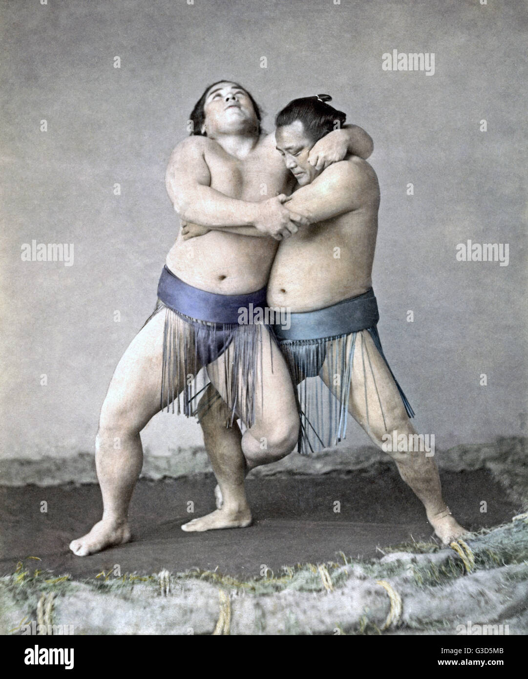 Sumo Wrestlers, Japan, ca. 1880er Stockfoto
