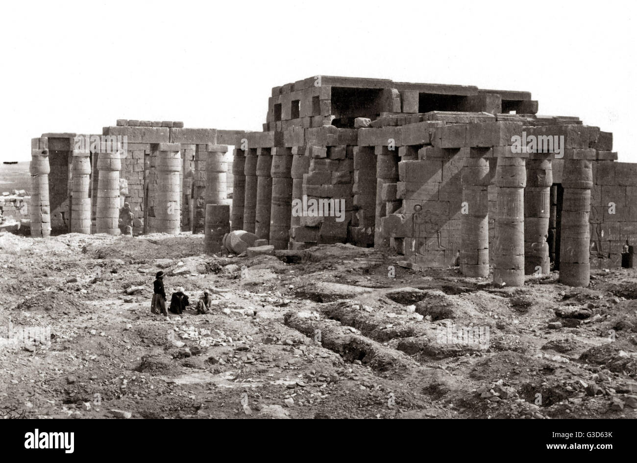 Ramesseum, Theben, Ägypten, 1857 (Francis Frith) Stockfoto
