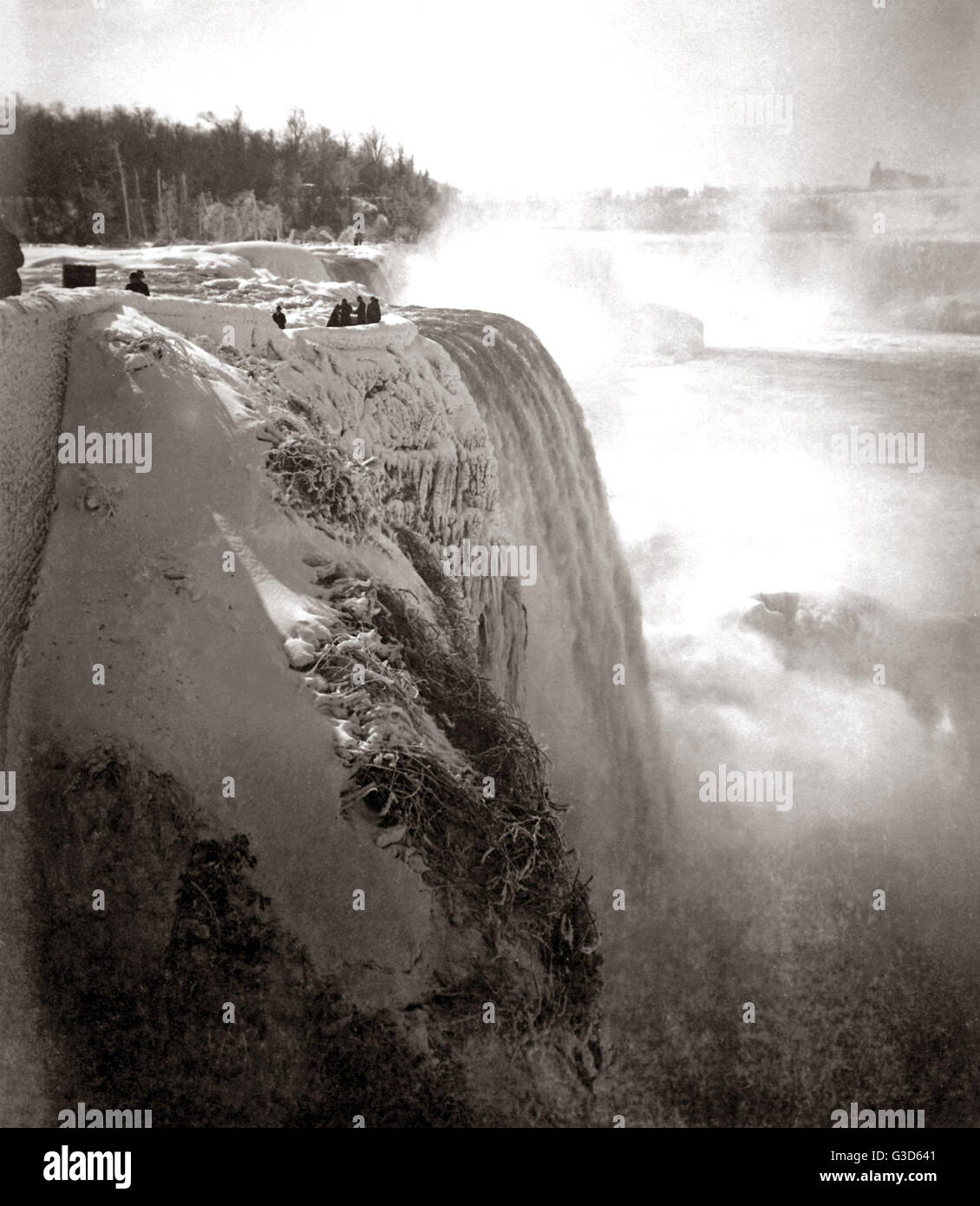 Niagarafälle gefroren, ca. 1890 Stockfoto