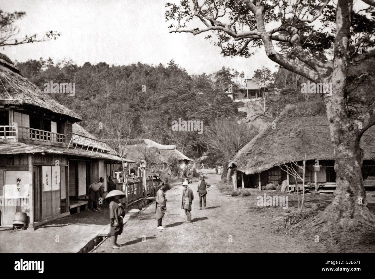 Auf der „New Road“ Nigishi, Yokohama, Japan, 1870er Stockfoto