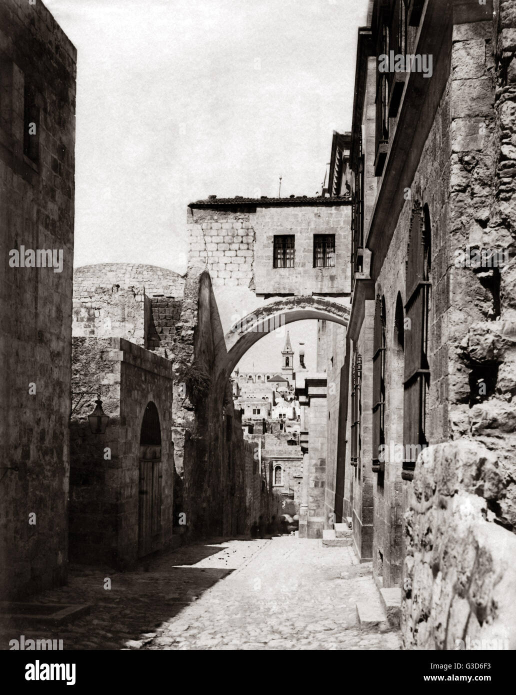 Ecce Homo Arch, Jerusalem, ca. 1880er Stockfoto