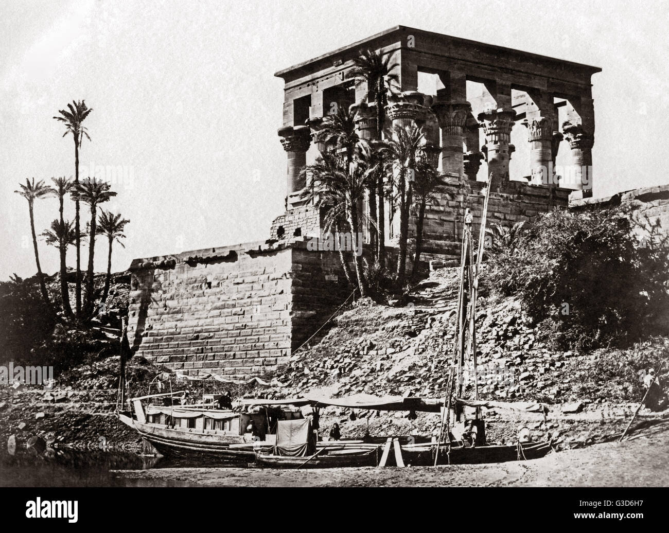 Pharaos Bett' auf der Insel philae, Ägypten, ca. 1880er Stockfoto