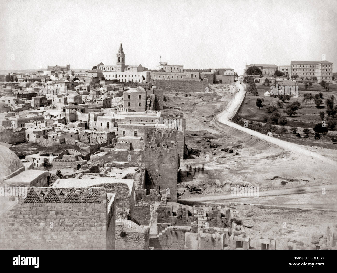 Blick auf Jerusalem, Palästina (Israel), ca. 1880er Stockfoto