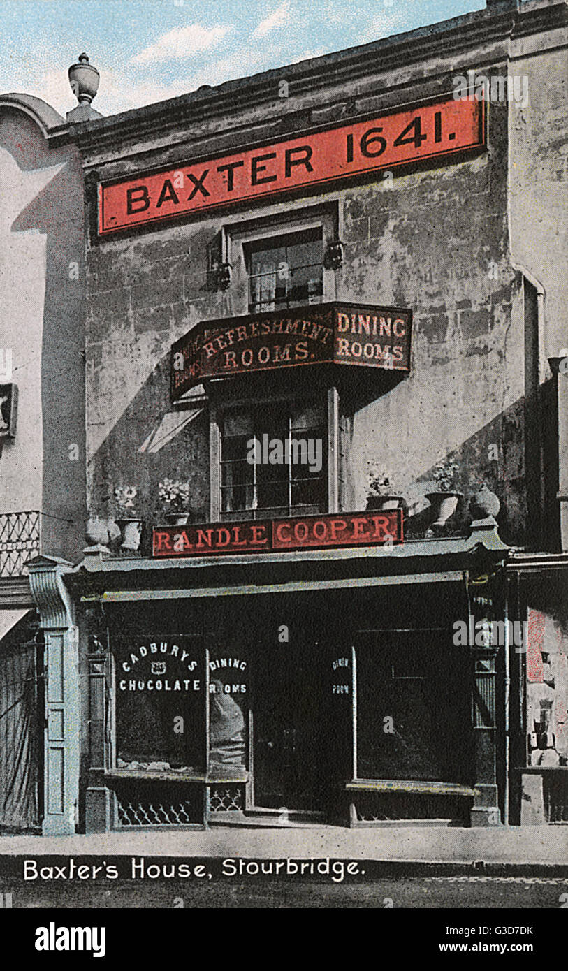 Baxter's House, High Street, Kidderminster - Esszimmer. Stockfoto