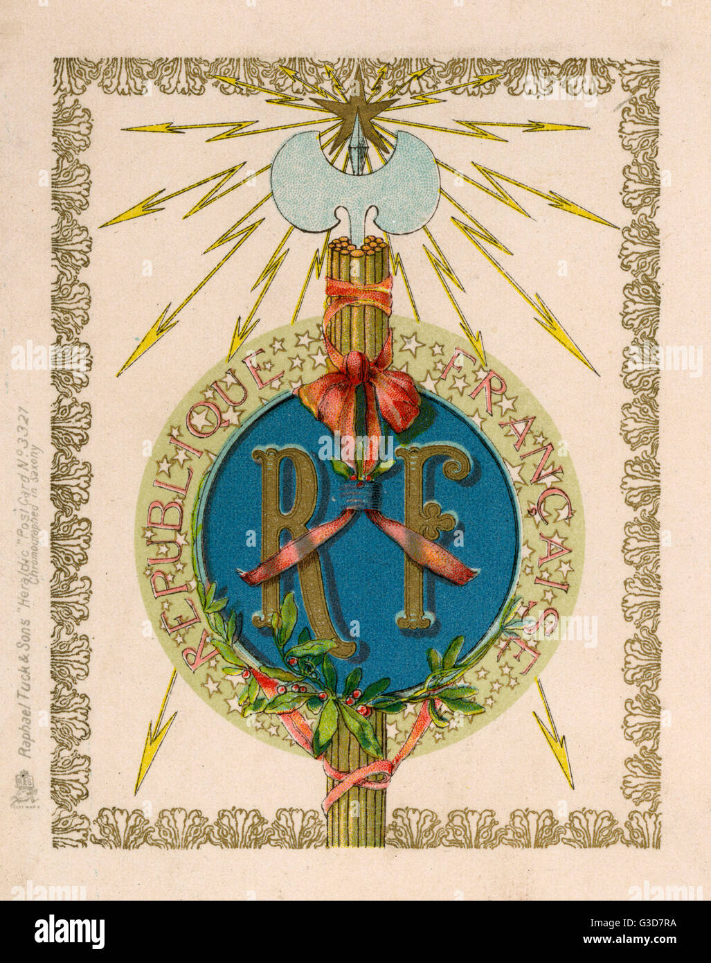 Das Wappen der Französischen Republik Stockfoto