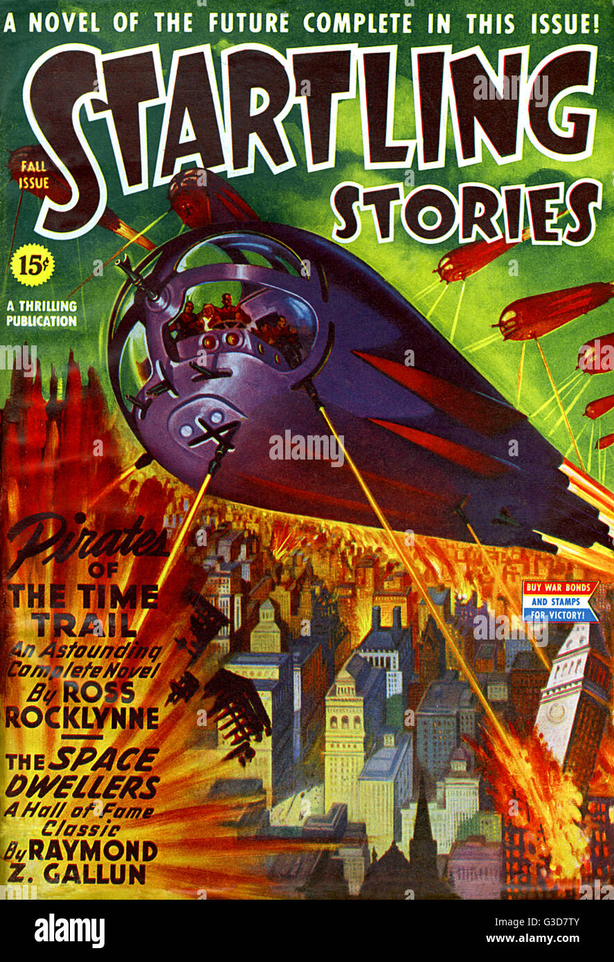 Erstaunliche Geschichten - Sci Fi Mag - Piraten der Zeit Stockfoto