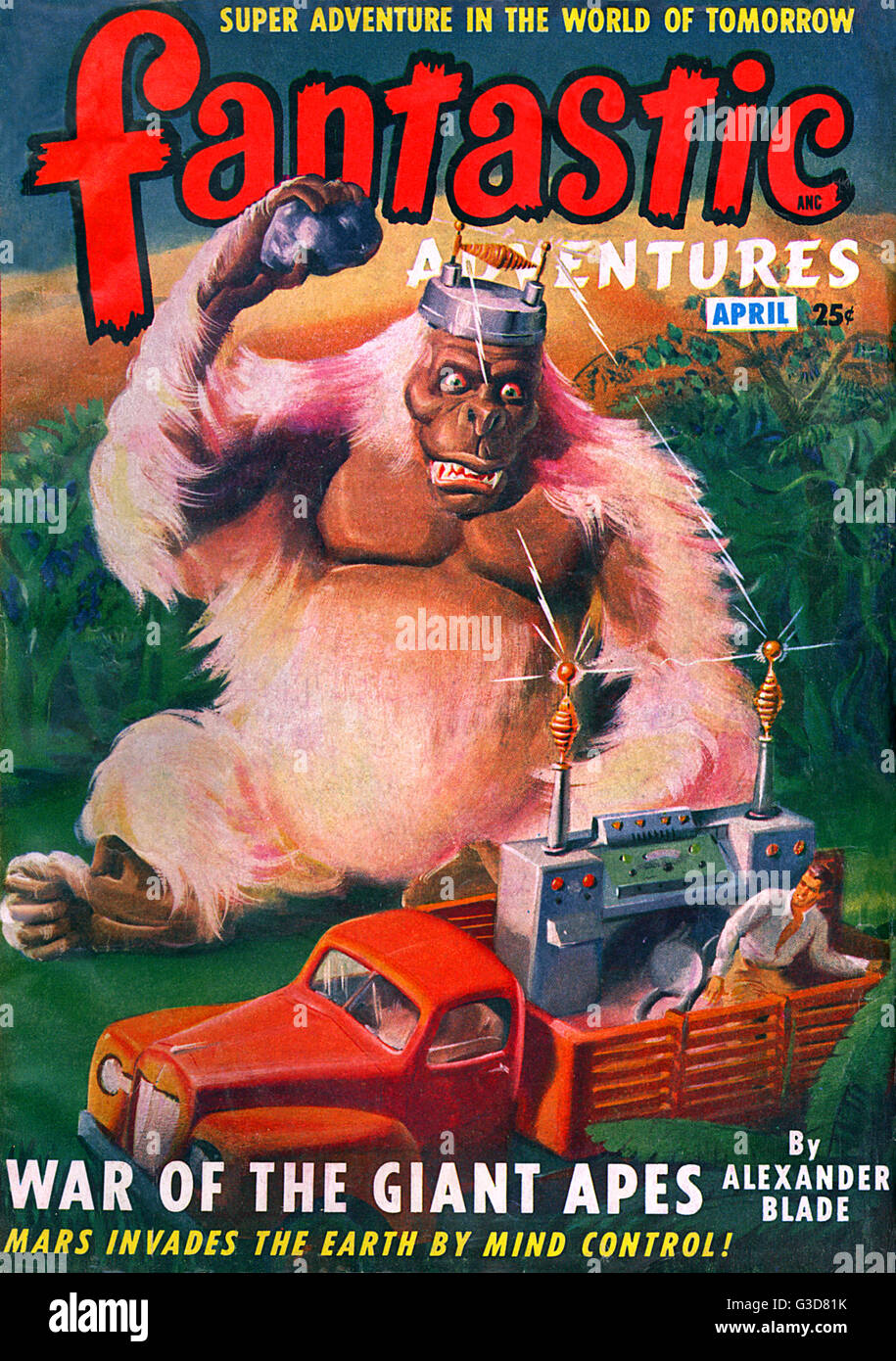 Fantastische Abenteuer - Krieg der Riesenaffen Stockfoto