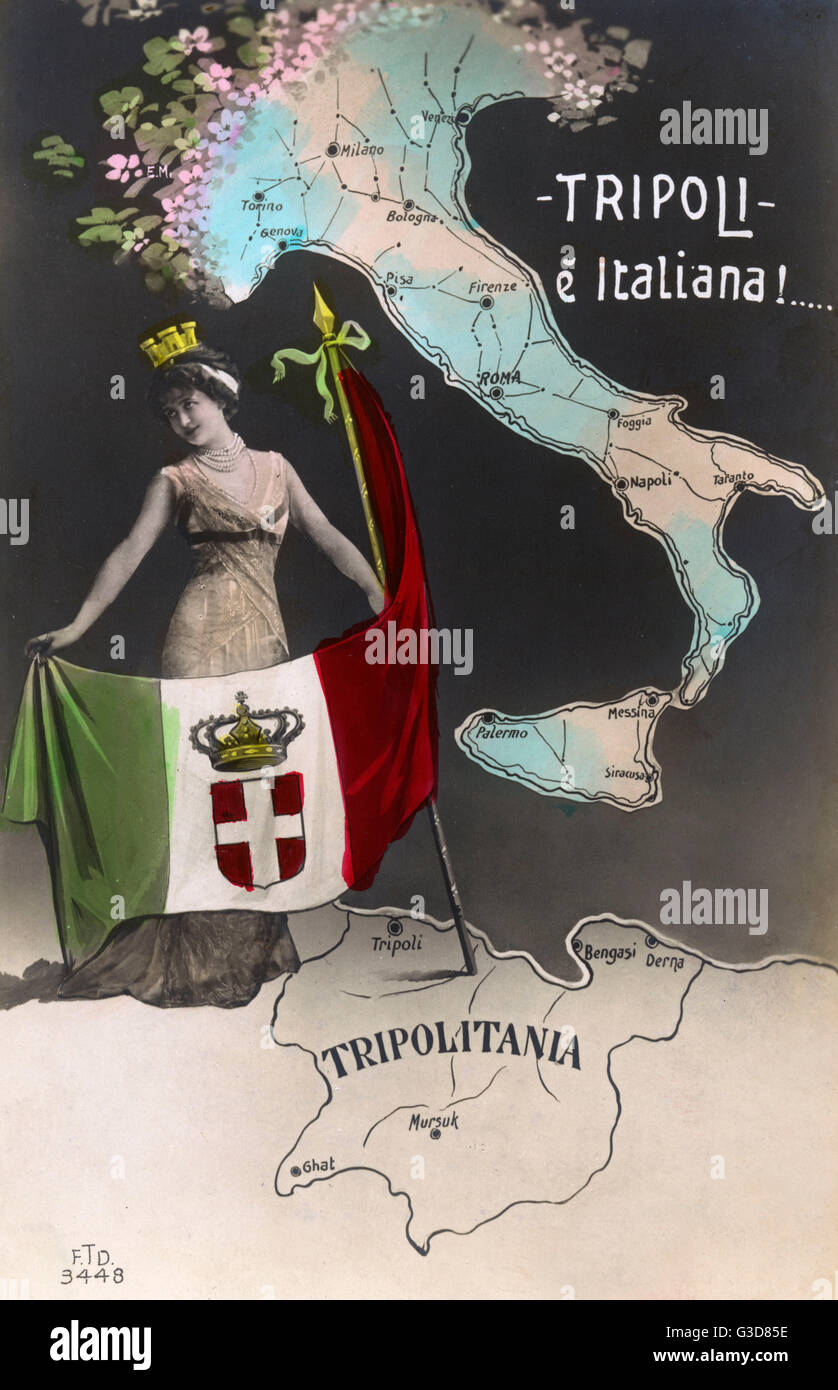 Der Italienisch-Türkische Krieg - Tripolis, besetzt von Italien Stockfoto
