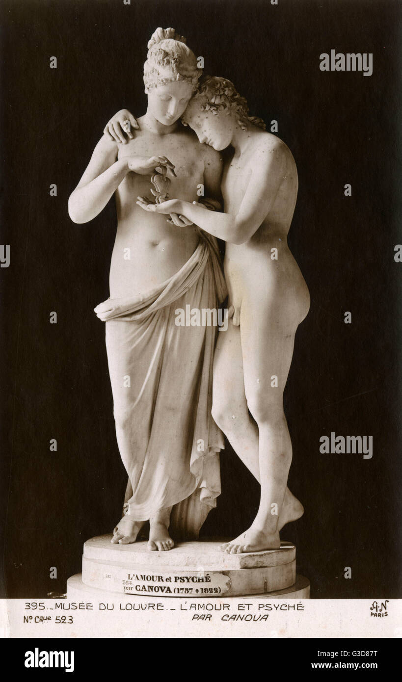 Amor Und Psyche Skulptur Von Antonio Canova Louvre Museum Paris Datum Ca 1910er Jahre Stockfotografie Alamy