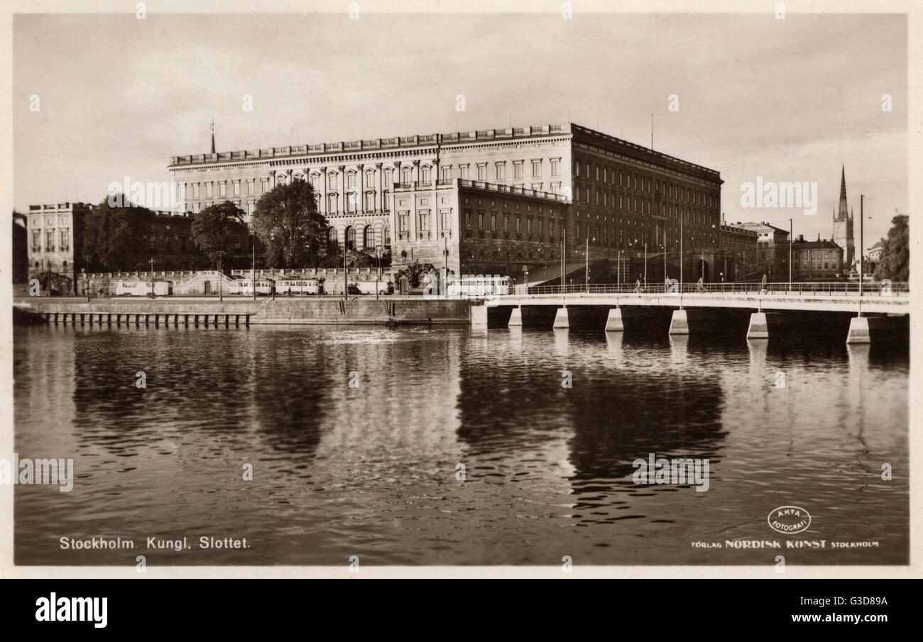 Stockholm, Schweden - Königliche Akademie, Königspalast Stockfoto