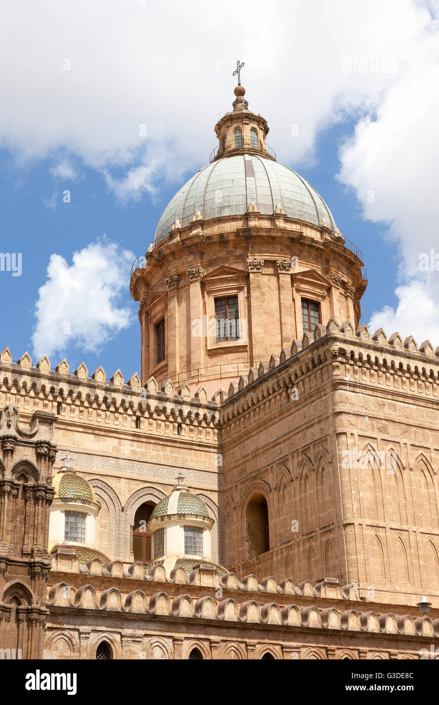 Kuppel der Kathedrale von Palermo, Palermo, Sizilien, Italien Stockfoto