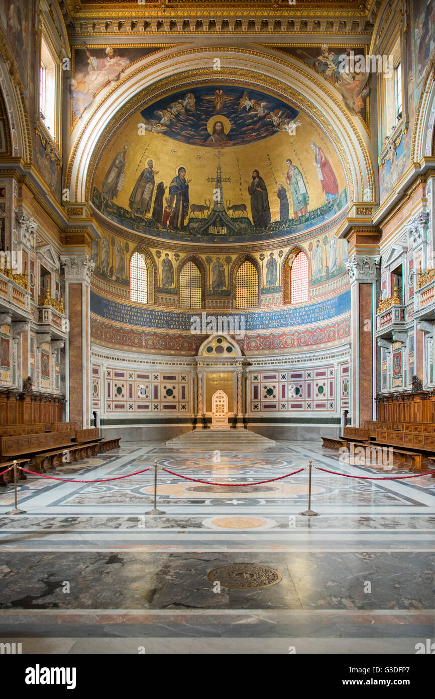Italien, Rom, Päpstliche Erzbasilika San Giovanni in Laterano (Auch Lateranbasilika), Kathedra des Papstes als Bischof von Rom ich Stockfoto