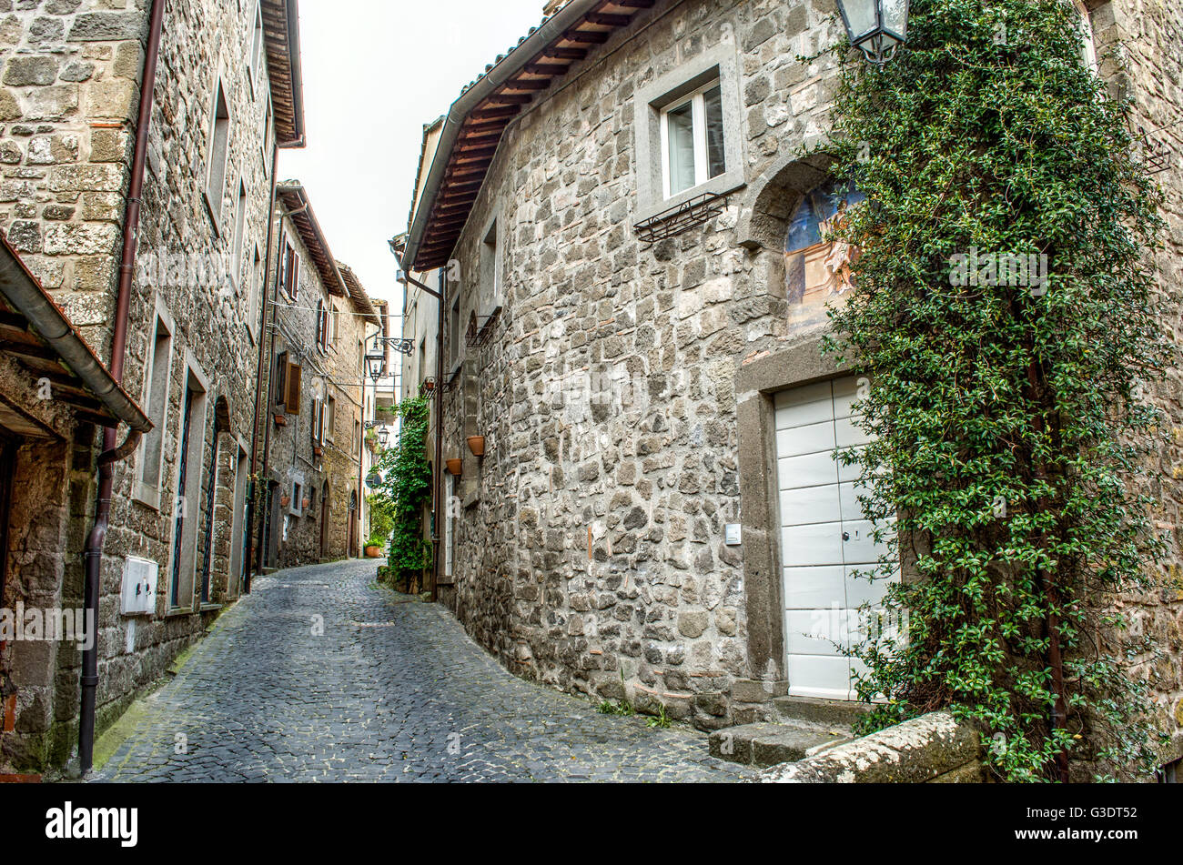 Montefiascone Dorf Schritte Alley - Lazio Rom - Viterbo - entdecken Sie Italien Reisen Stockfoto