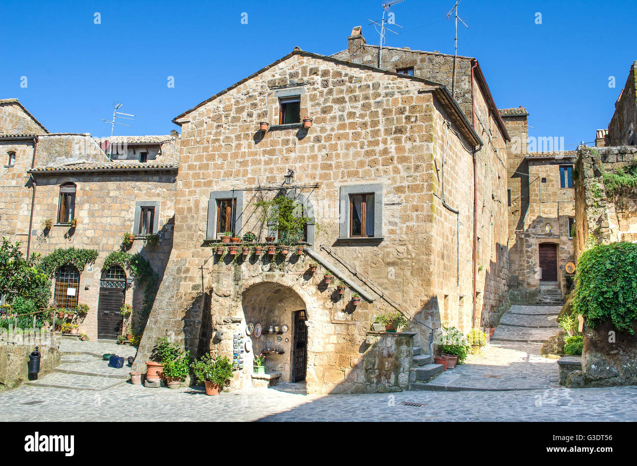 Bagnoregio italienischen Dorfhäuser Stockfoto